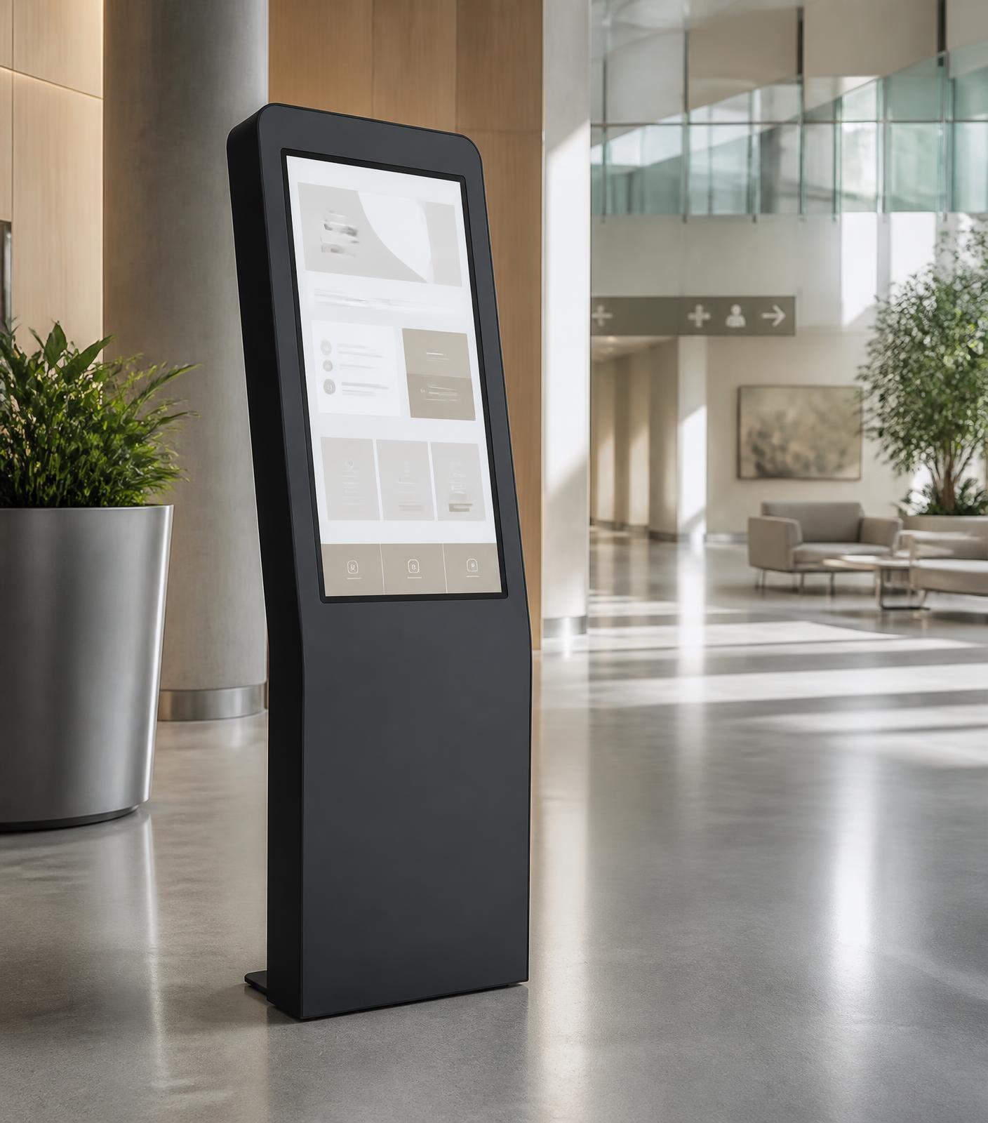 InformationPoint kiosk running in a public building entrance